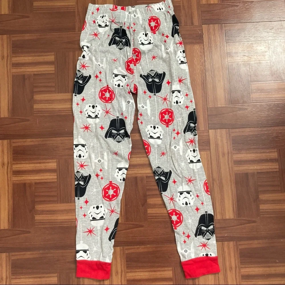 Star Wars Holiday Pajama Set Youth Size 12 Darth Vader Storm Trooper Red Black